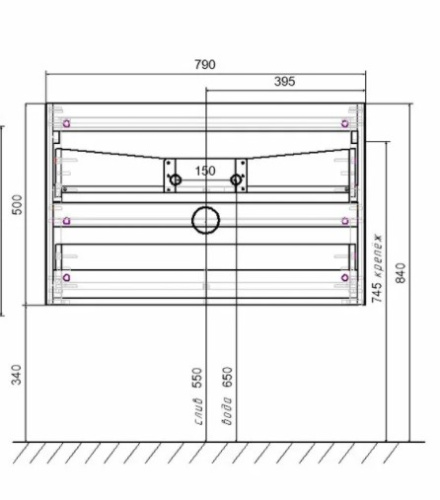 Тумба подвесная Vincea Vico 800 R.Wood VMC-2V800RW