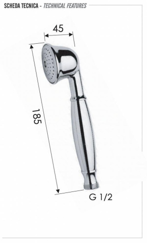Ручной душ Remer 323VOX, бронза