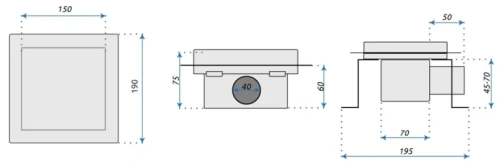Трап для душа Rea Line 150x150 nikiel matt G6205