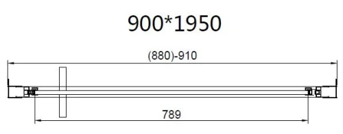 Душевая дверь Vincea Slim 8mm VDP-4SL900CLG