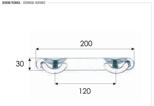 Крючок двойной Remer RB312СR
