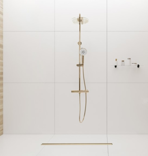 Трап для душа Rea Neo Slim Pro 600 Gold Mirror G5698