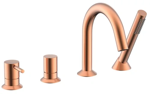 Смеситель на борт ванны Nemo Round NM-2352RG rose gold