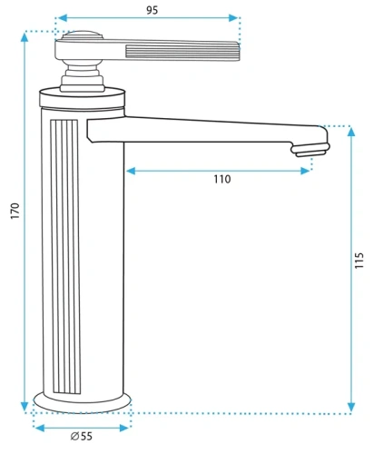 Смеситель для умывальника Rea Monaco gold matt B4211