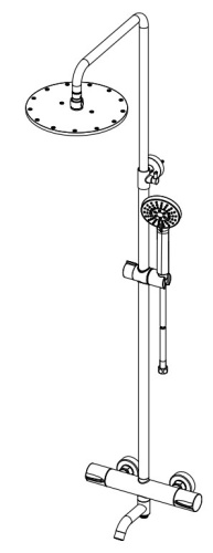 Душевая система Nemo Round NM-9012RG rose gold