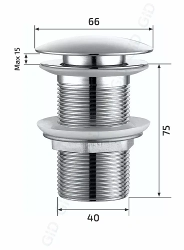 Донный клапан для раковины Gid Ch100 без перелива