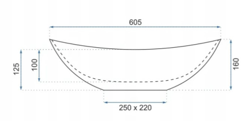 Умывальник Rea Royal 60 Black Marble matt U7478