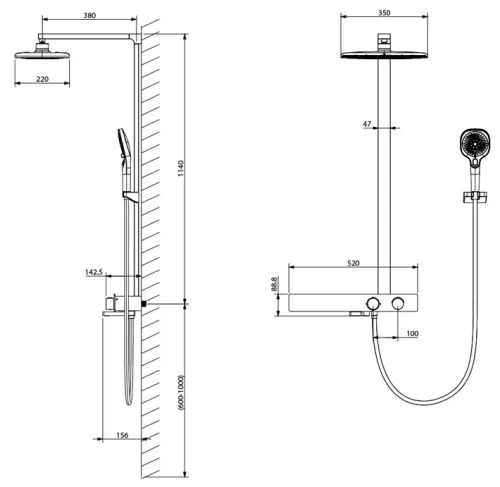 Душевая система Vincea Inspire VSFS-3I13TCH