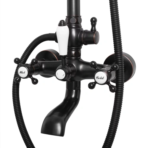 Душевая система Rea Bergamo Black matt P5001