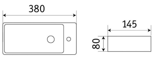 Умывальник CeramaLux 9048FL