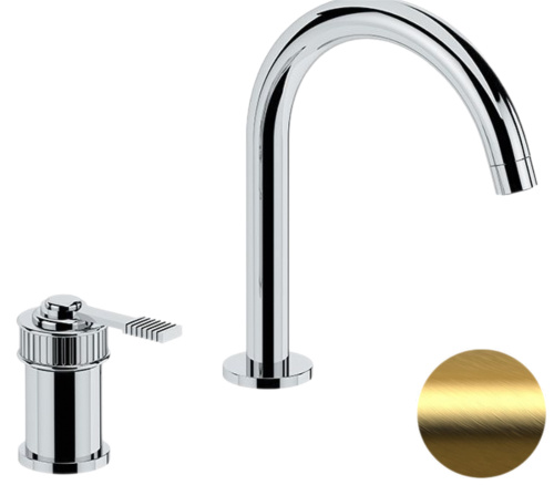 Смеситель для раковины Remer Atelier AL57BG, золото брашированное