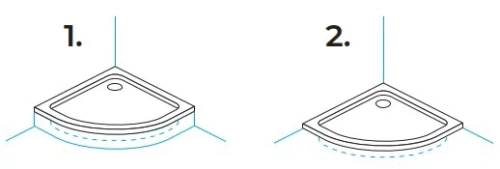 Душевой поддон Kolpa-san Moonwalk R 90x90 R550 antracit 922880