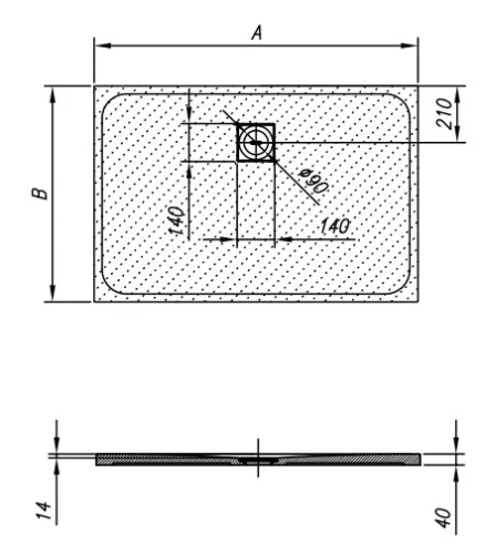 Душевой поддон Kolpa-san Moonwalk 120x90 antracit 596920