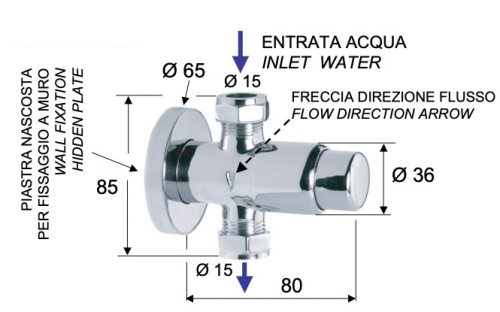Кран порционный для душа Remer Tempor TE31