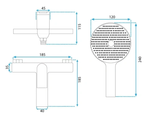 Смеситель для ванны Rea Avalon chrom B1156