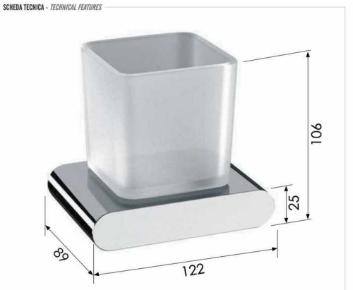 Стакан Remer Lounge LN15NO, черный матовый