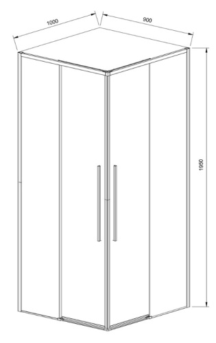 Душевой уголок Vincea Slim-N VSS-4SN9010CLG