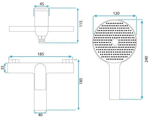 Смеситель для ванны Rea Avalon gold B1129