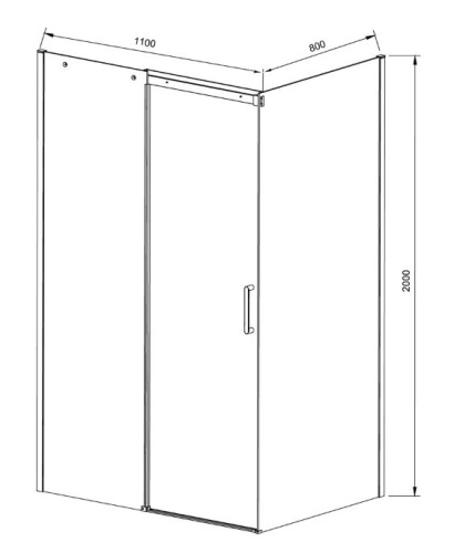 Душевой уголок Vincea Dice VSR-4D8011CLB