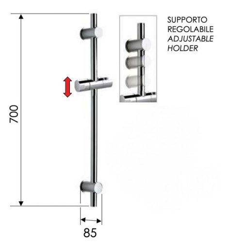 Душевая стойка 70 см Remer 317GBG, золото брашированное