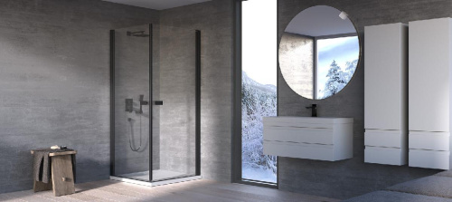 Душевой уголок Kolpa-San Andromeda Q 90 black transparent 516490