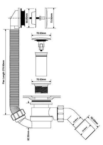 Сифон для ванны McAlpine HC2600CL-GOLD