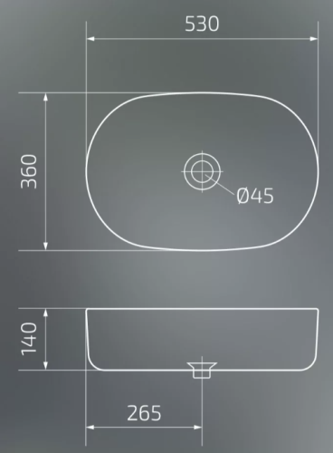 Умывальник Gid N9028bg