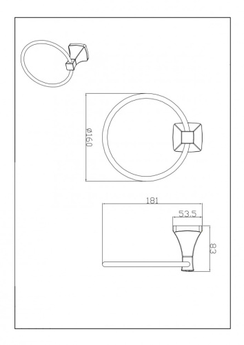 Полотенцедержатель CeramaLux Domino 95406