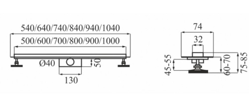 Трап для душа Calani Eco360 slim 60 Black CAL-G0025