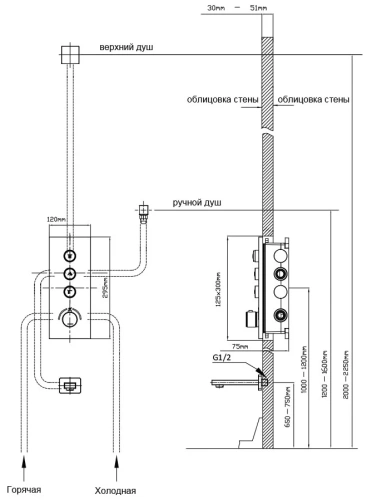 Душевая система Vincea Inspire VSFW-431I2GM