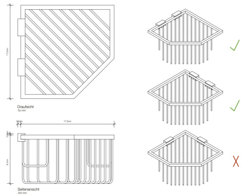 Полка угловая Decor Walther WA ECK3 0704800