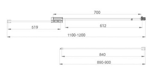 Душевой уголок Vincea Extra VSR-1E111290CLB