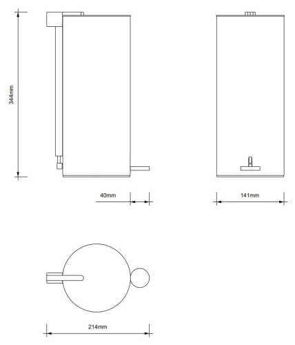 Ведро с педалью Decor Walther BIN 3 0612750