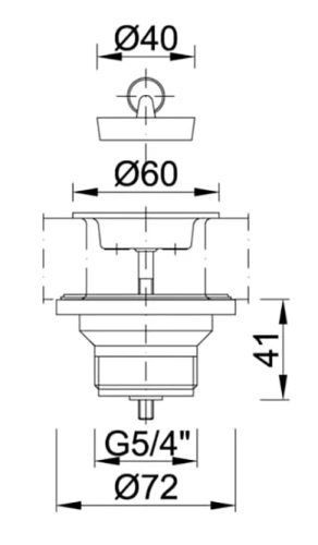 Водослив для раковины Styron STY-542-1