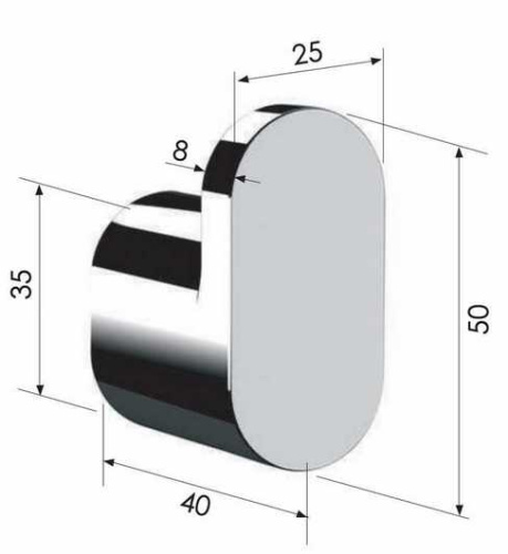 Крючок Remer Lounge LN50NO, черный матовый