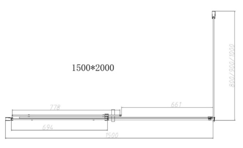 Душевой уголок Vincea Dice VSR-4D9015CLGM