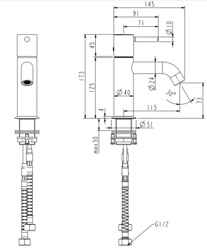 Смеситель для раковины Nemo Round NM-2311MB matte black