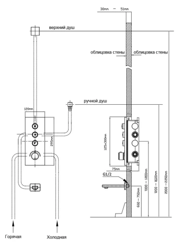 Смеситель для душа Vincea VSCV-433TGM