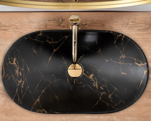 Умывальник Rea Royal 60 Black Marble matt U7478