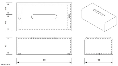 Салфетница Decor Walther Stone KB 0971954