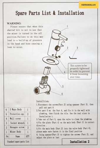 Гигиенический душ CeramaLux KRS/003 розовое золото