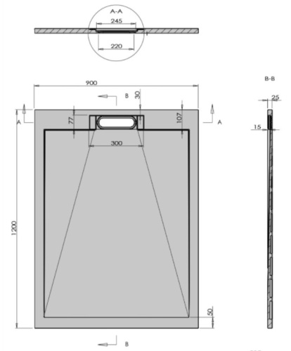 Душевой поддон Vincea VST-4SRL9012A