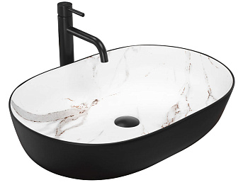 Умывальник Rea Cleo black aiax matt U6625