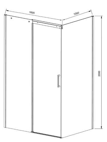 Душевой уголок Vincea Dice VSR-4D1016CLGM