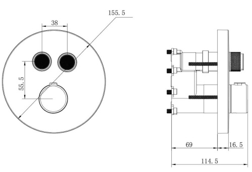 Душевая система Vincea Inspire VSFW-3I22MT5GM