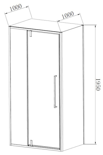 Душевой уголок Vincea Slim-N VSR-4SNP1010CLB