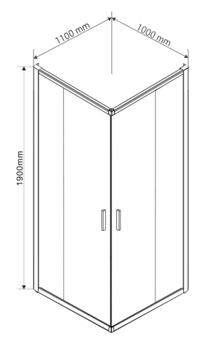 Душевой уголок Vincea Garda VSS-1G1011CLB