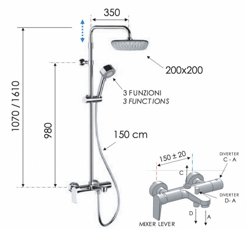 Душевая система Remer Dream D34AAD20