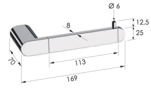 Бумагодержатель Remer Lounge LN61RL, медь глянцевая