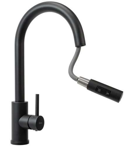 Смеситель для мойки Rea Fresh black matt B9147